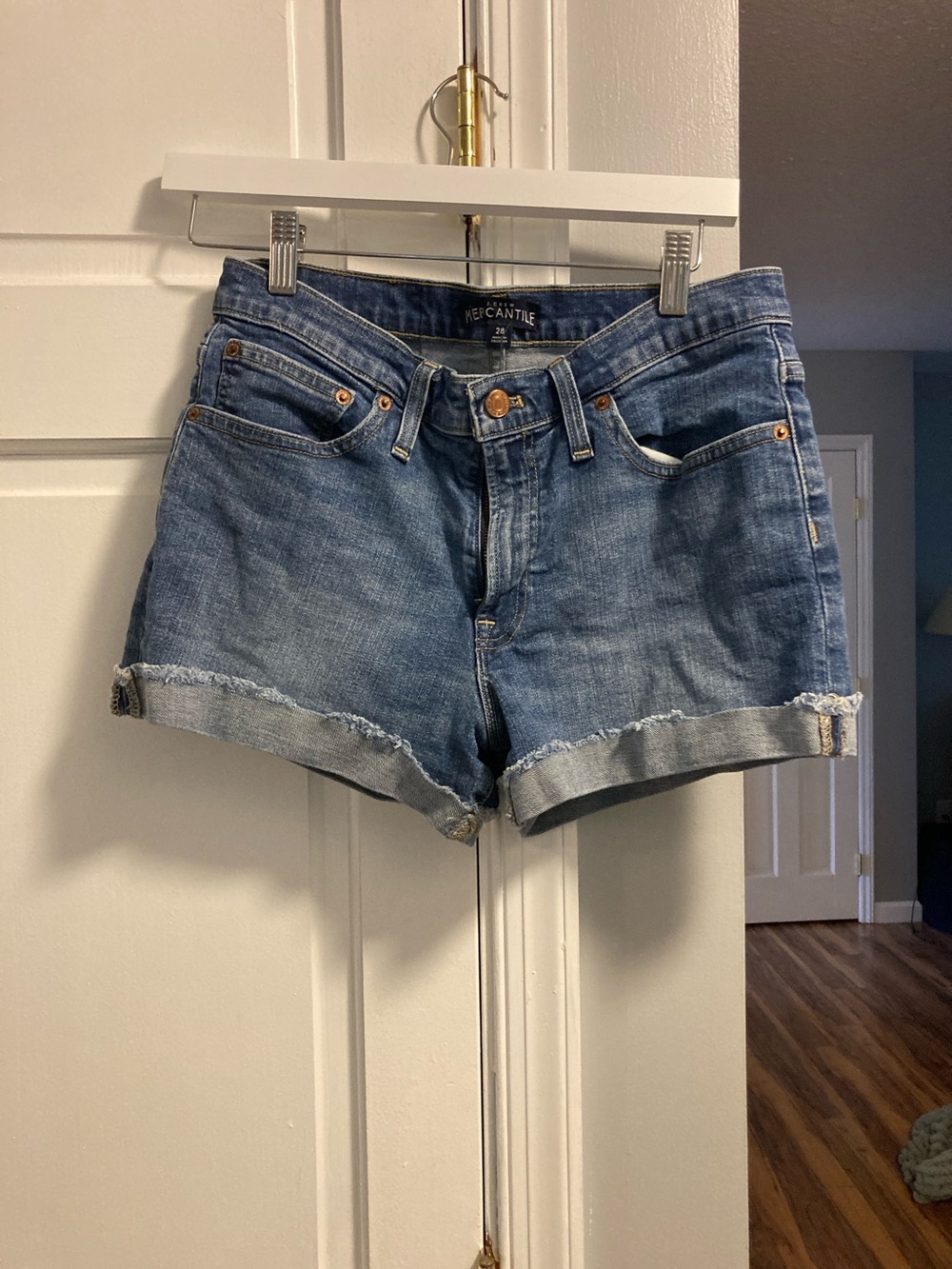 J. Crew Indigo Roll-Cuff Denim Shorts